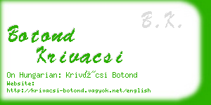 botond krivacsi business card